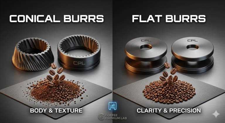 Conical vs flat burr grinders comparison - Coffee Premium Lab